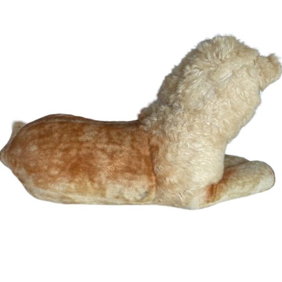Rare Vintage Straw Stuffed Lion Animal 16" Long plus Tail - Picture 5 of 16